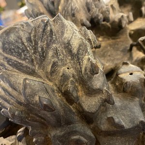 A large Chinese bronze censer and cover with animals near a hilly landscape, Ming — photo 18