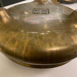 A large Chinese bronze censer on stand, Chenghua mark, 17/18th C. — 照片 18