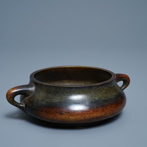 A large Chinese bronze censer, Shi Gu Zhi Bao mark, 18/19th C. — photo 7
