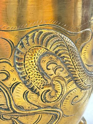 A large Chinese bronze 'Dragon' tripod censer, 19th C. — foto 16