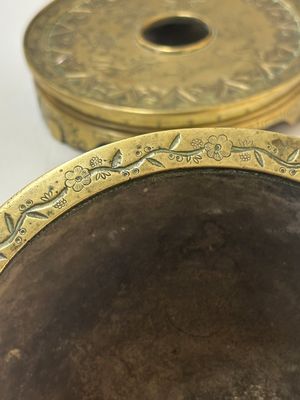 A large Chinese bronze 'Eight Immortals' censer and stand, Xuande mark, 19th C. — photo 10