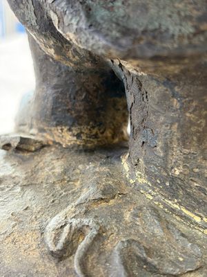 A large Chinese bronze figure of Weituo — foto 30