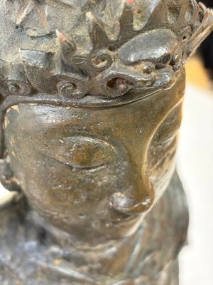 A large Chinese bronze figure of Weituo — foto 8