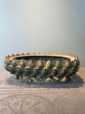 A large Chinese bronze lotus throne, Ming — photo 4