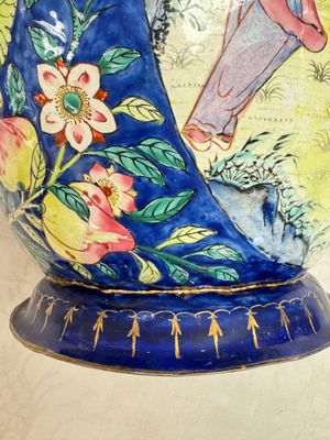 A large Chinese Canton enamel basin and jug with narrative design, early 19th C. — photo 13