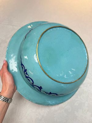 A large Chinese Canton enamel basin and jug with narrative design, early 19th C. — photo 26