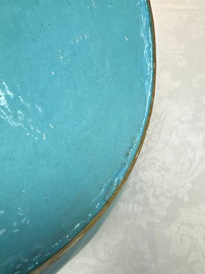 A large Chinese Canton enamel basin and jug with narrative design, early 19th C. — photo 28