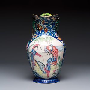 A large Chinese Canton enamel basin and jug with narrative design, early 19th C. — photo 11