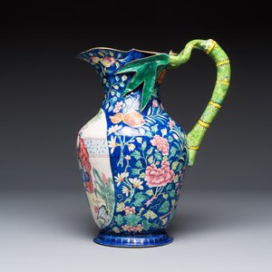 A large Chinese Canton enamel basin and jug with narrative design, early 19th C. — photo 8