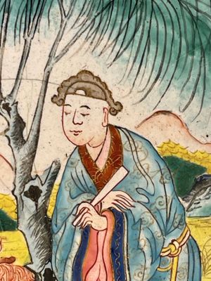 A large Chinese Canton enamel basin with figures in a landscape — foto 3