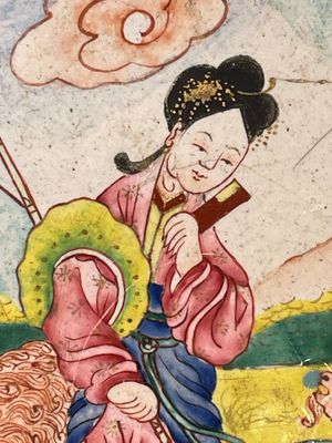 A large Chinese Canton enamel basin with figures in a landscape — foto 4