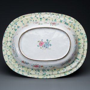 A large Chinese Canton enamel basin with garlands decorated with male heads, Qianlong — photo 4