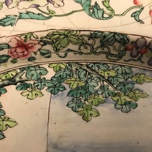 A large Chinese Canton enamel charger with figures in a garden, Yongzheng — photo 8