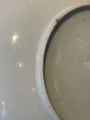 A large Chinese Canton famille rose dish and eight plates, 19th C. — photo 16
