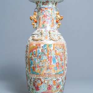 A large Chinese Canton famille rose vase, 19th C. — 照片 2