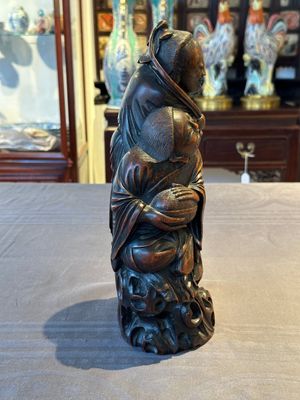 A large Chinese carved bamboo group of 'Hehe Erxian', 17th C. — 照片 2