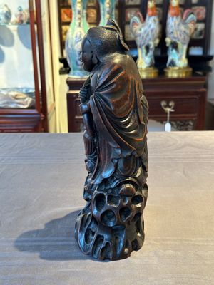 A large Chinese carved bamboo group of 'Hehe Erxian', 17th C. — 照片 4