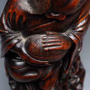 A large Chinese carved bamboo group of 'Hehe Erxian', 17th C. — 照片 4