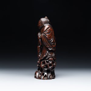 A large Chinese carved bamboo group of 'Hehe Erxian', 17th C. — 照片 7