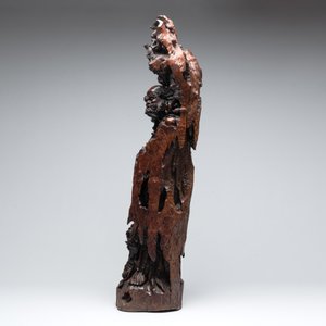 A large Chinese carved hongmu group of Fuhu Luohan and tigers, Republic — 照片 3