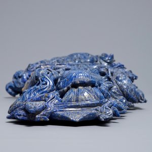 A large Chinese carved lapis lazuli model of Guanyin, 20th C. — photo 6