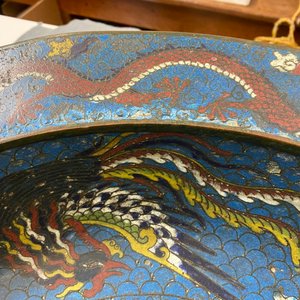 A large Chinese cloisonné basin with a qilin, phoenixes and dragons, Republic — 照片 4