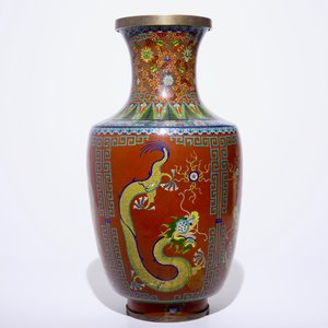 A large Chinese cloisonné "Dragons" vase, 19/20th C. — photo 3