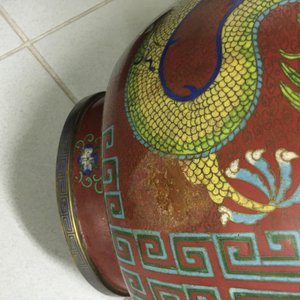 A large Chinese cloisonné "Dragons" vase, 19/20th C. — photo 7