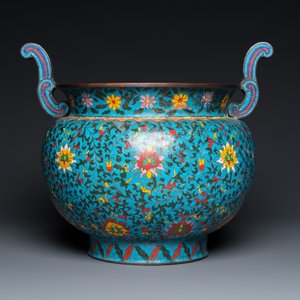A large Chinese cloisonné jardinière, Ming mark, 19th C. — 照片 4