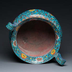 A large Chinese cloisonné jardinière, Ming mark, 19th C. — 照片 6