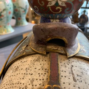 A large Chinese cloisonné model of an elephant, 19/20th C. — 照片 12