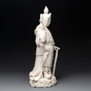 A large Chinese Dehua blanc de Chine figure of Weituo, He Chaozong 何朝宗 and Dehua 德化 mark, 20th C. — photo 3