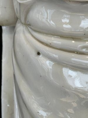 A large Chinese Dehua blanc de Chine Guanyin, He Chaozong and Xuande mark, Republic — photo 26