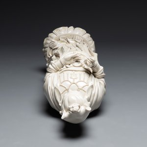 A large Chinese Dehua blanc de Chine Guanyin, He Chaozong and Xuande mark, Republic — photo 5