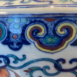 A large Chinese doucai 'hu' vase, Qianlong mark, 19th C. — photo 47