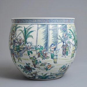 A large Chinese doucai 'hundred boys' fish bowl, 20th C. — 照片 5