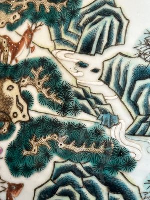 A large Chinese famille rose '100 deer' 'hu' vase, Qianlong mark, 19th C. — photo 26