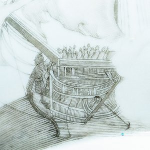 A large Chinese famille rose and grisaille bowl with the naval battle at Cartagena, Qianlong — photo 27