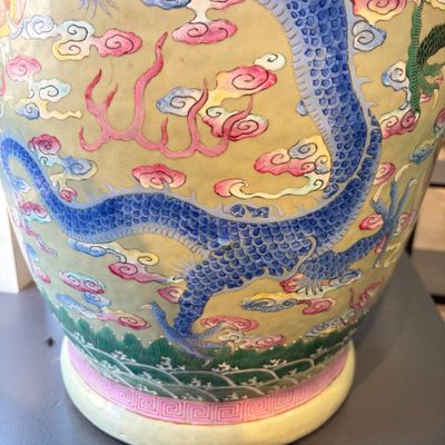 A large Chinese famille rose celadon-ground 'Dragon' vase — photo 11