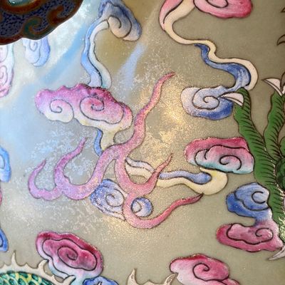 A large Chinese famille rose celadon-ground 'Dragon' vase — photo 14