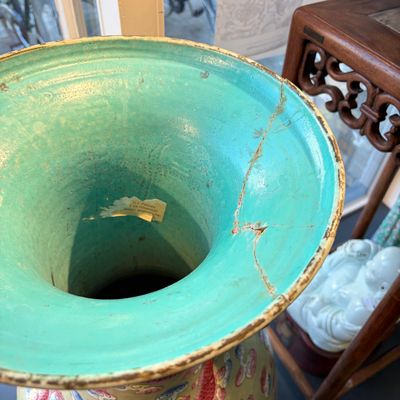 A large Chinese famille rose celadon-ground 'Dragon' vase — photo 16