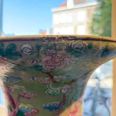 A large Chinese famille rose celadon-ground 'Dragon' vase — photo 17