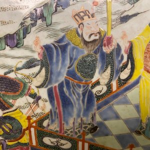 A large Chinese famille rose 'deer hunt' dish, Yongzheng — photo 13