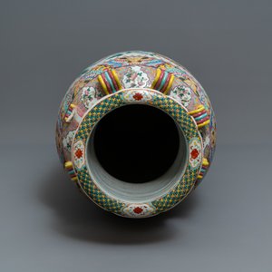 A large Chinese famille rose 'dragon and phoenix' vase for the Straits or Peranakan market, 19th C. — photo 6