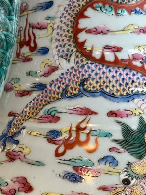 A large Chinese famille rose 'dragon' 'hu' vase, 19/20th C. — photo 20