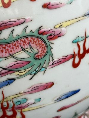 A large Chinese famille rose 'dragon' 'hu' vase, 19/20th C. — photo 23