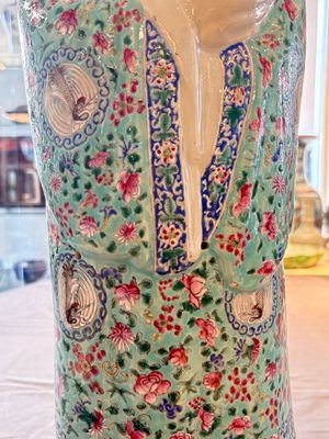 A large Chinese famille rose figure of Fu Xing, Zhu Mao Ji Zao 朱茂記造 mark, Republic — photo 12