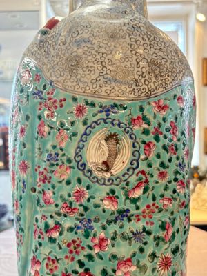 A large Chinese famille rose figure of Fu Xing, Zhu Mao Ji Zao 朱茂記造 mark, Republic — photo 19
