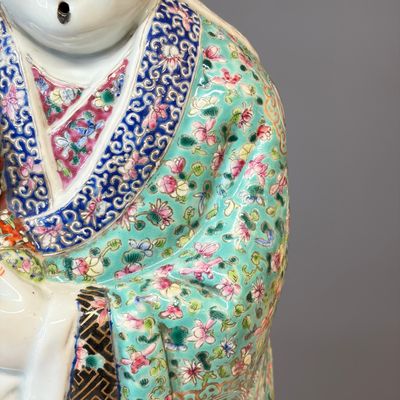 A large Chinese famille rose figure of Fu Xing — photo 5