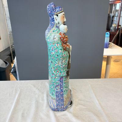 A large Chinese famille rose figure of Fu Xing — photo 20